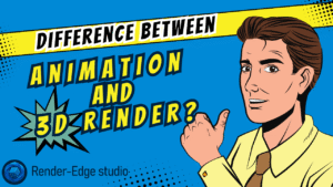 difference between 3D animation and 3D render