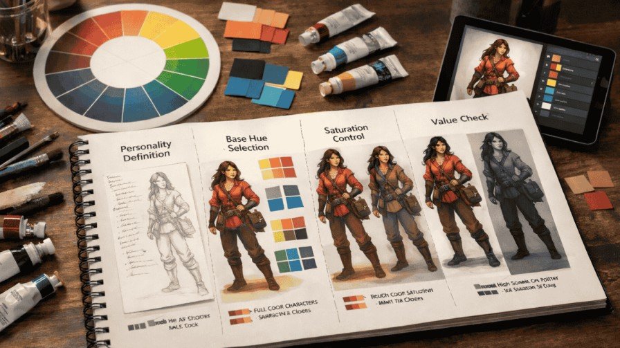 How to Choose a Color Palette for a Character 